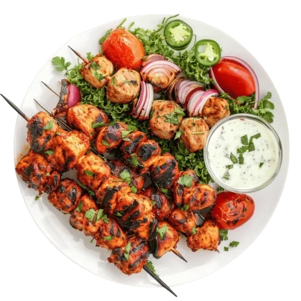 Chicken boti skewers